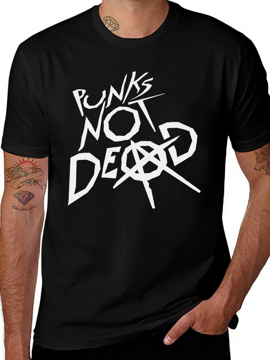 Punks Not Dead Graphic T-Shirt - Black