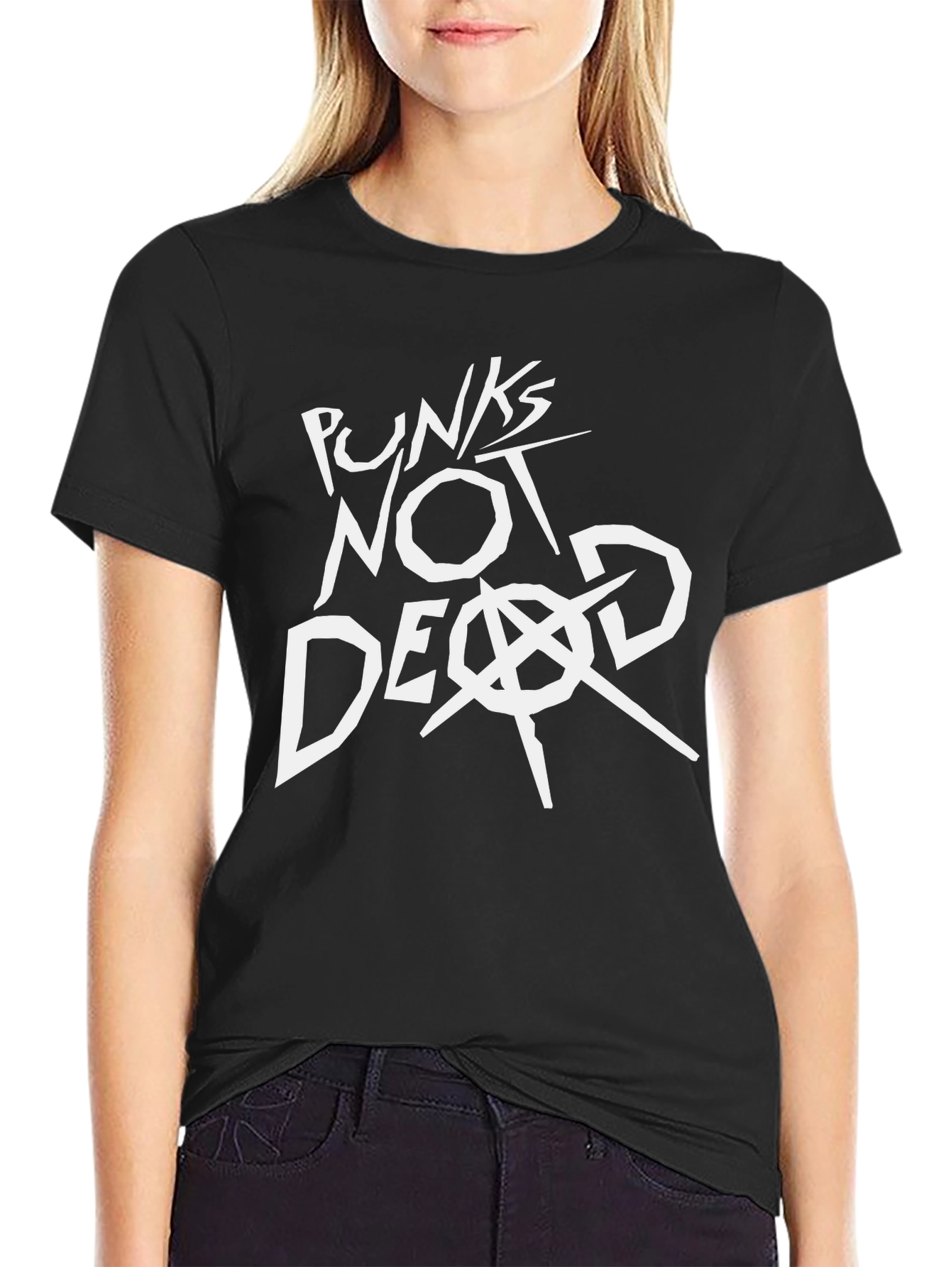 Punks Not Dead Graphic T-Shirt - Black