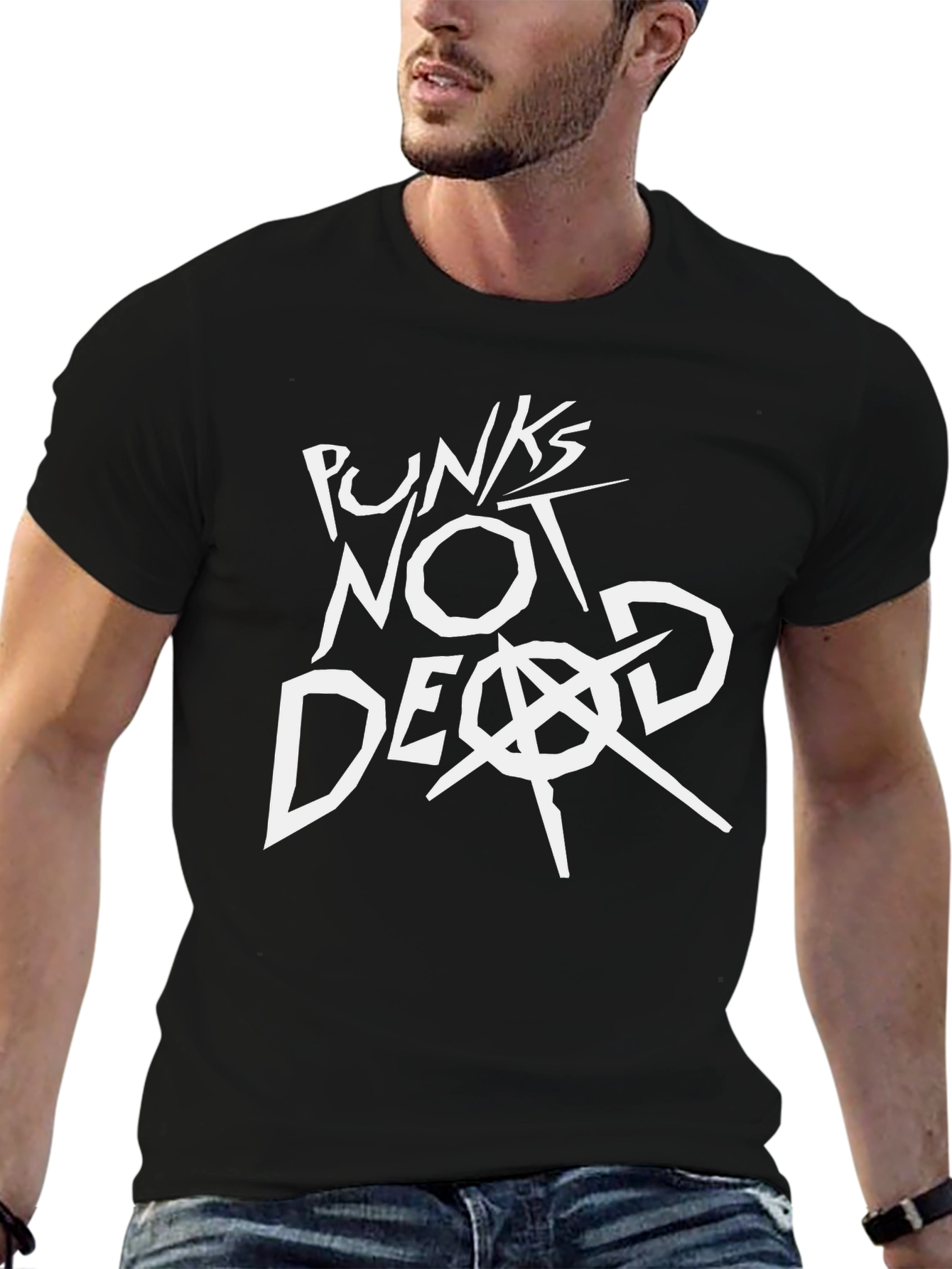 Punks Not Dead Graphic T-Shirt - Black