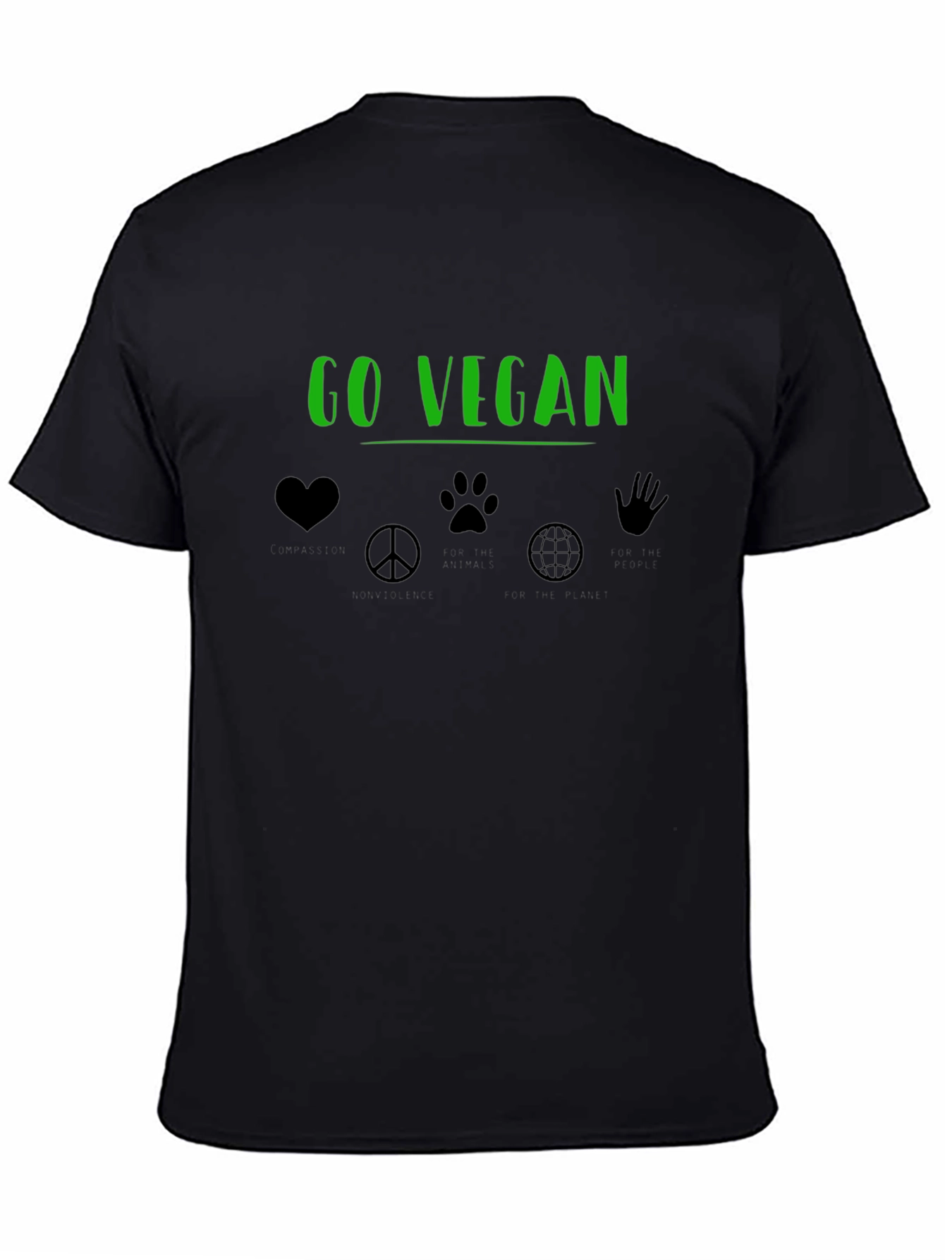 Go Vegan Graphic Tee - Black