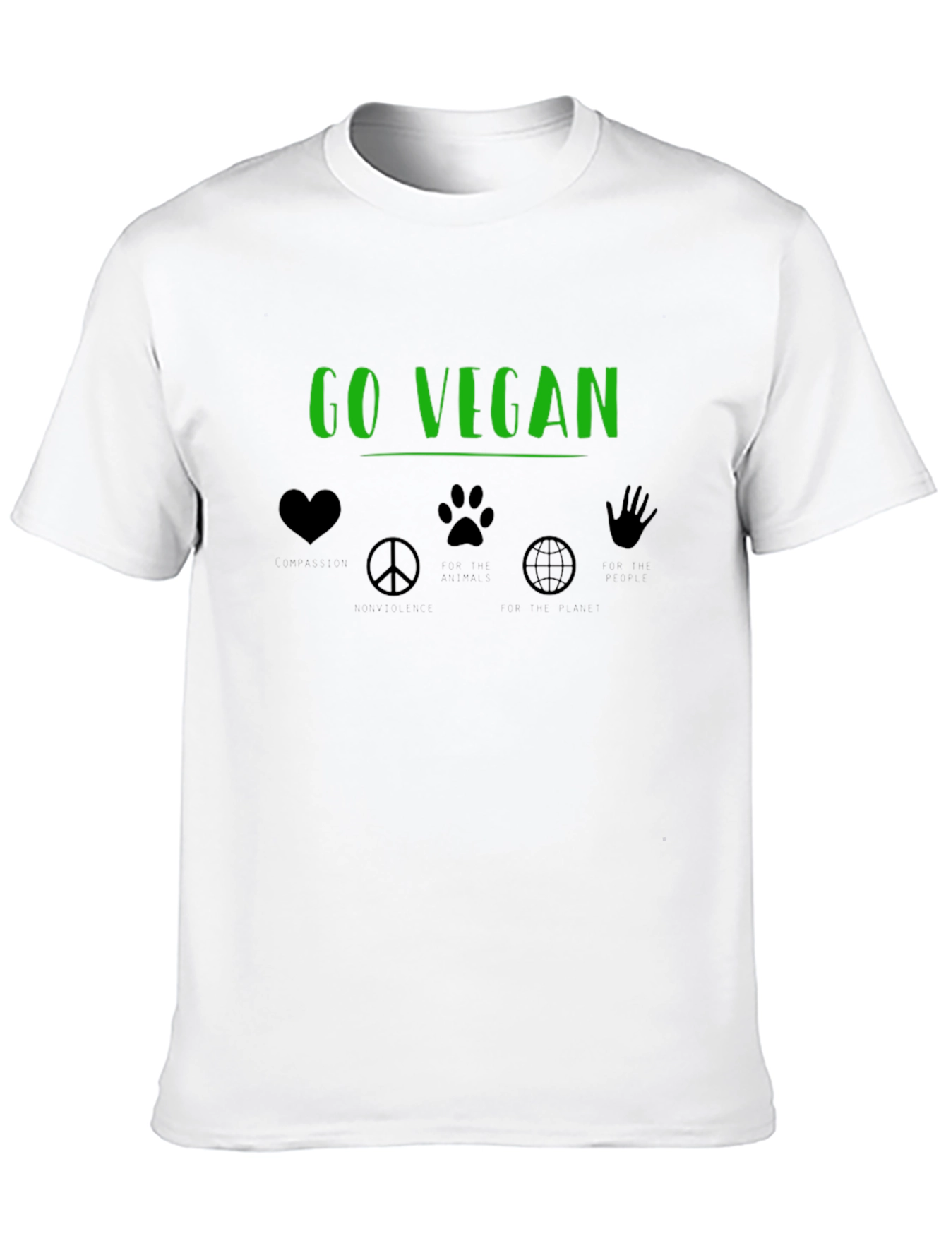 Go Vegan Graphic Tee - Black