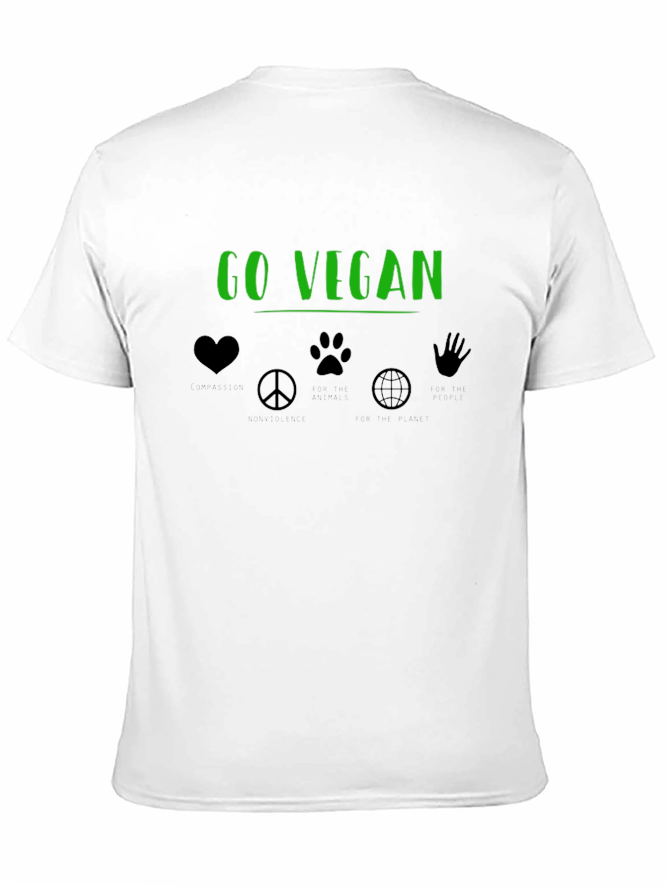 Go Vegan Graphic Tee - Black