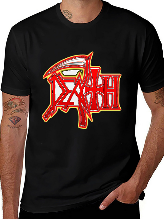 Black Graphic Tee - Death Metal Band Logo