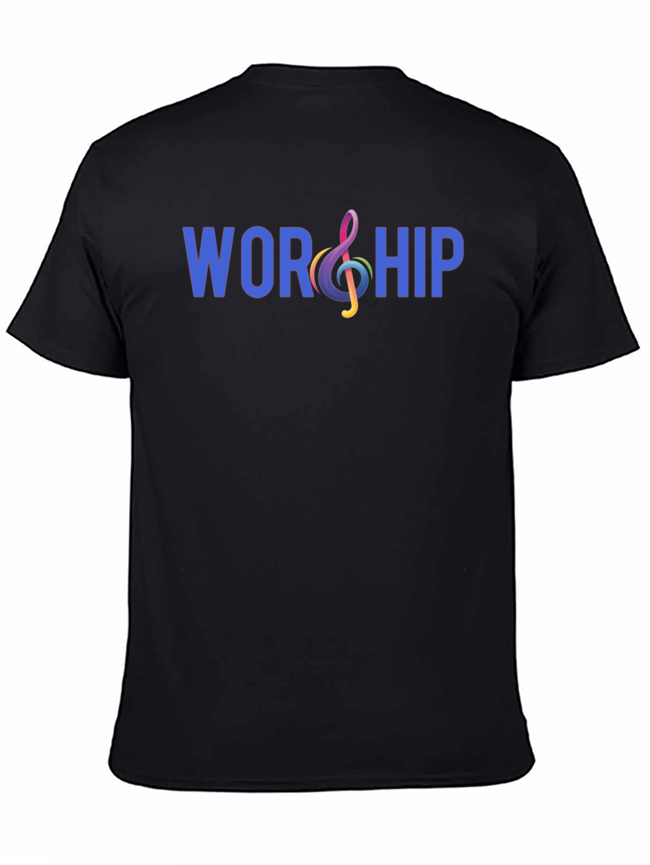 Worship Treble Clef Graphic T-Shirt - Black