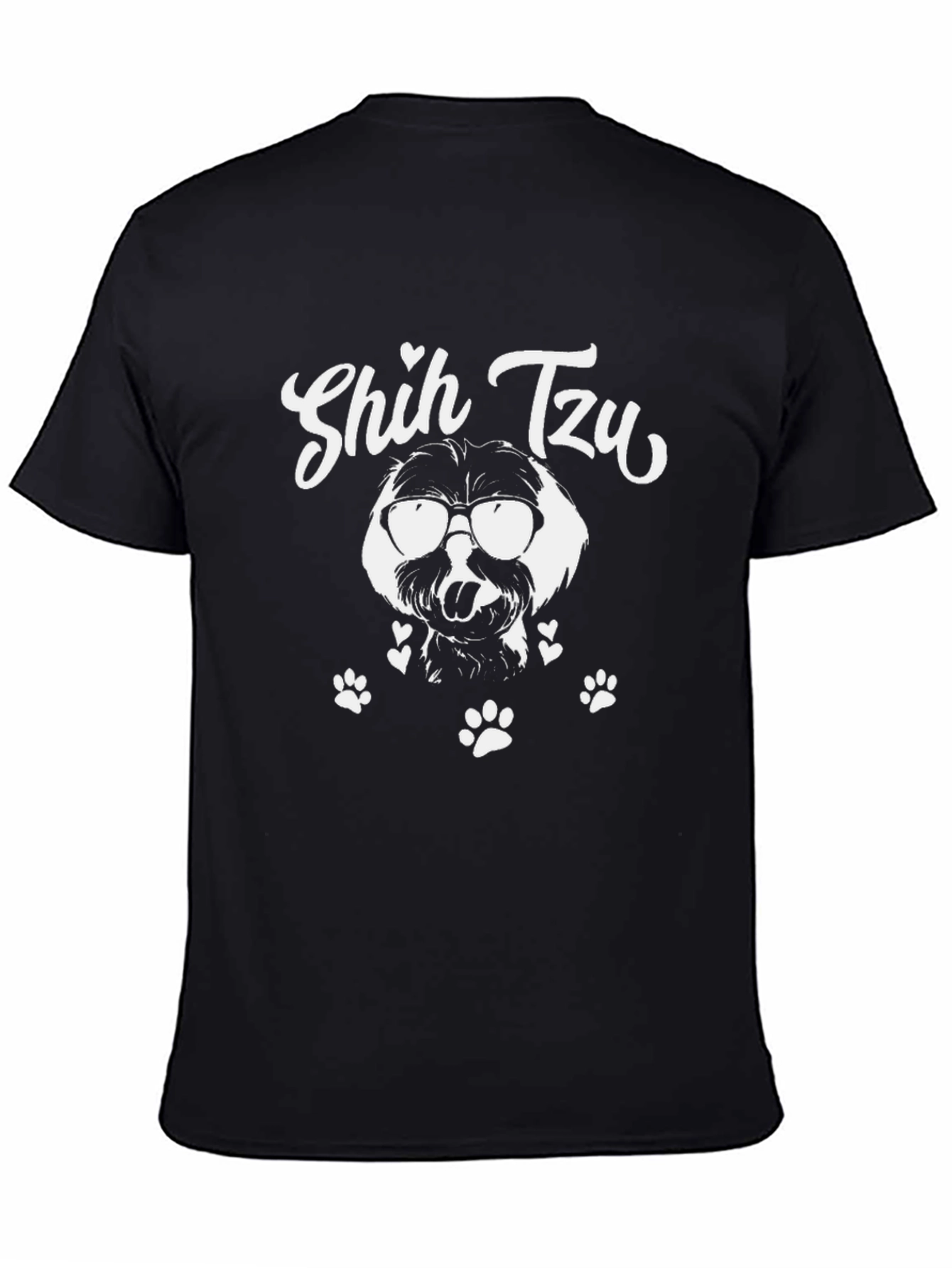 Shih Tzu Dog Graphic T-Shirt - Unisex Black Tee
