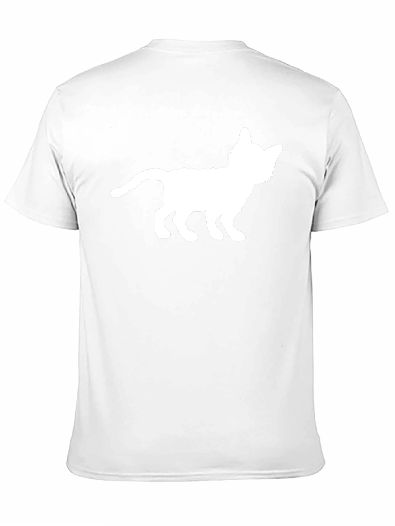 Cat Silhouette Graphic Tee - Black Cotton T-Shirt
