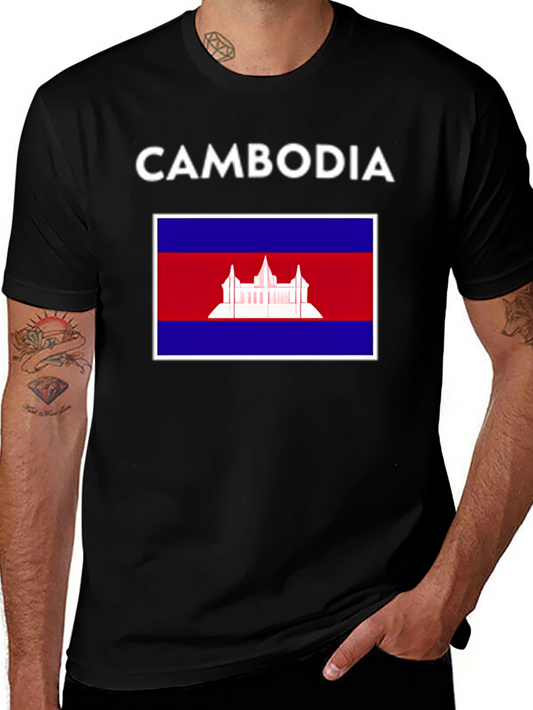Cambodia Flag T-Shirt - Patriotic Tee