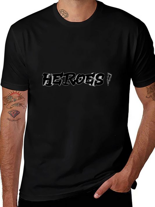 Heroes Black T-Shirt - Graphic Tee
