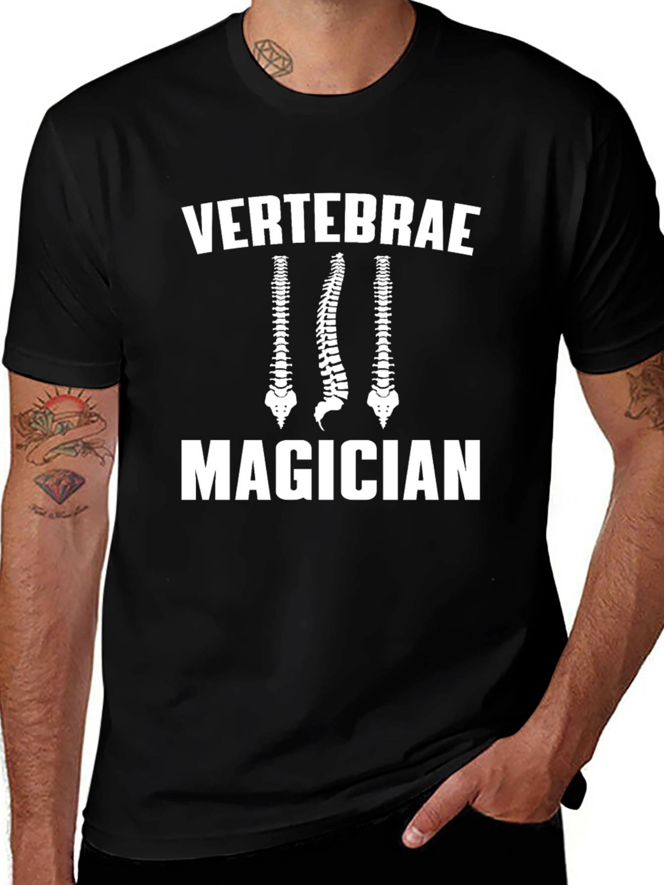 Vertebrae Magician Black T-Shirt