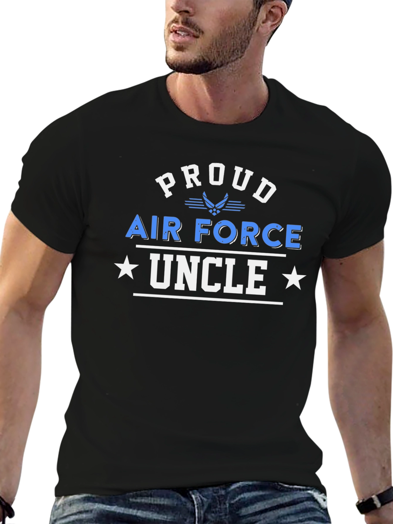 Proud Air Force Uncle T-Shirt - Patriotic Gift