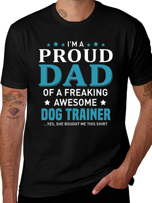 Proud Dog Trainer Dad T-Shirt