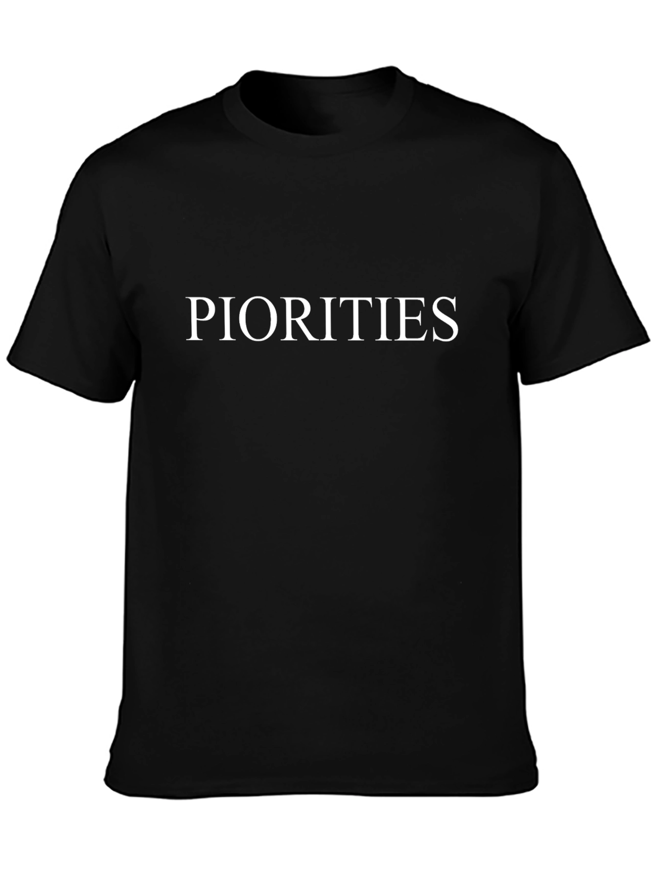 Priorities Graphic Tee - Stylish Black T-Shirt