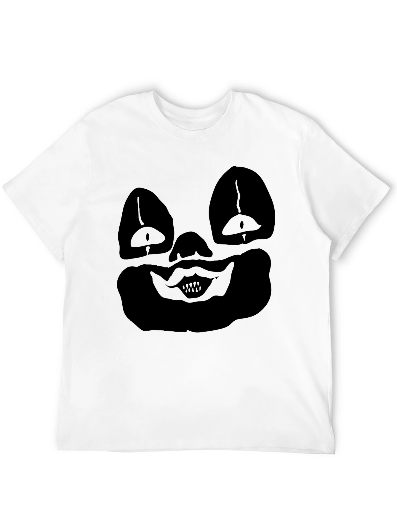 Creepy Clown Face Graphic Black T-Shirt