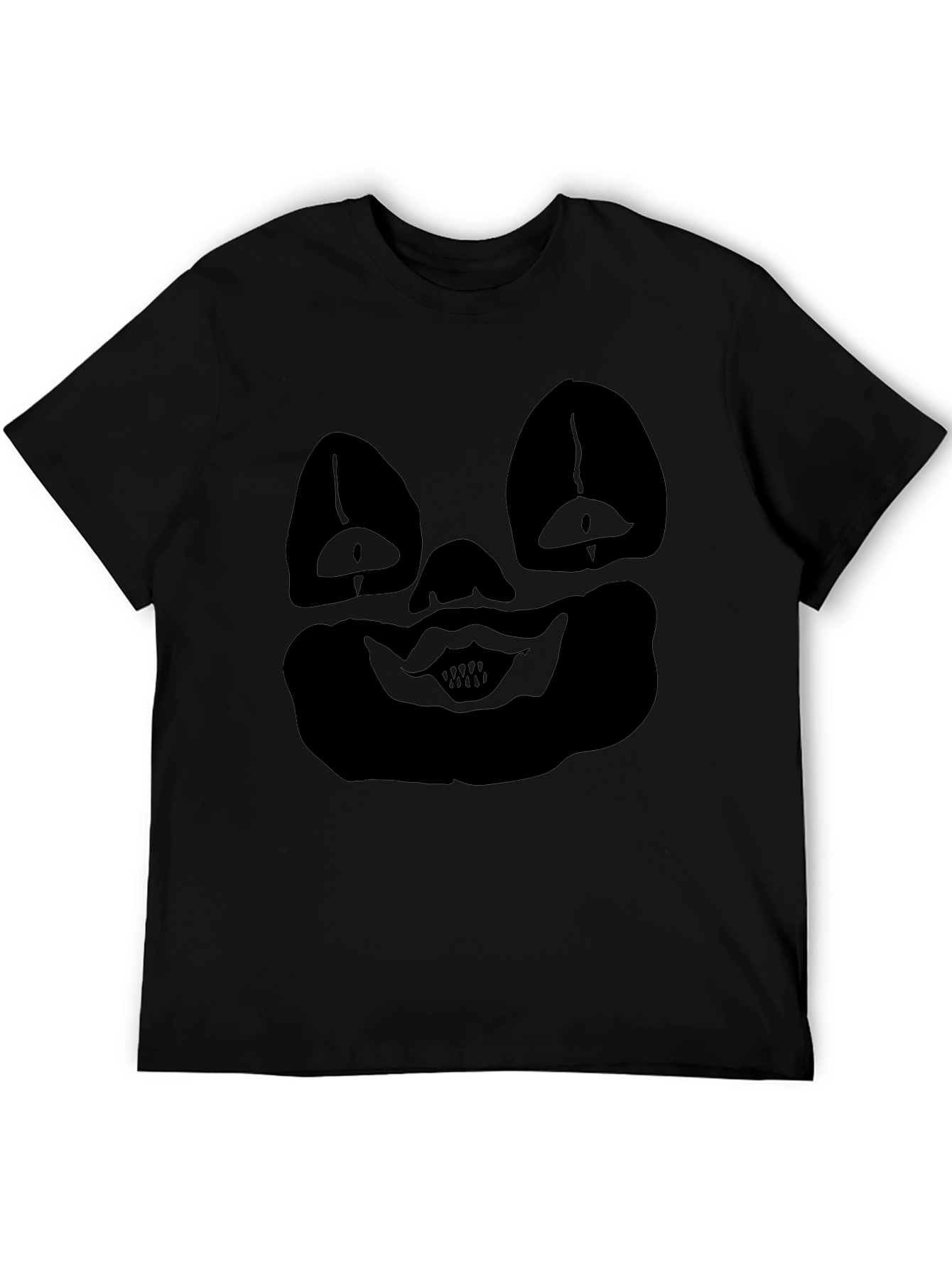 Creepy Clown Face Graphic Black T-Shirt