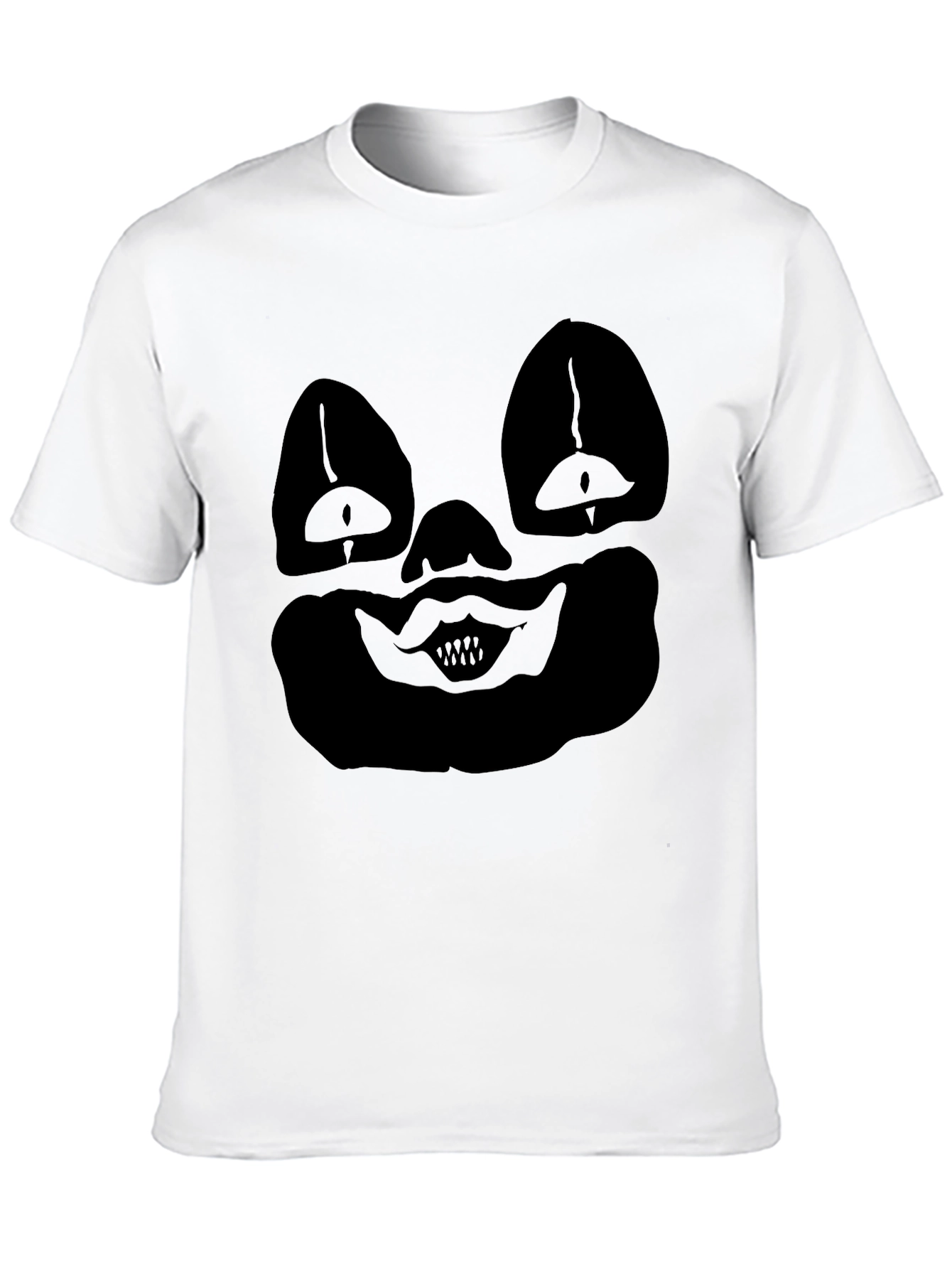 Creepy Clown Face Graphic Black T-Shirt