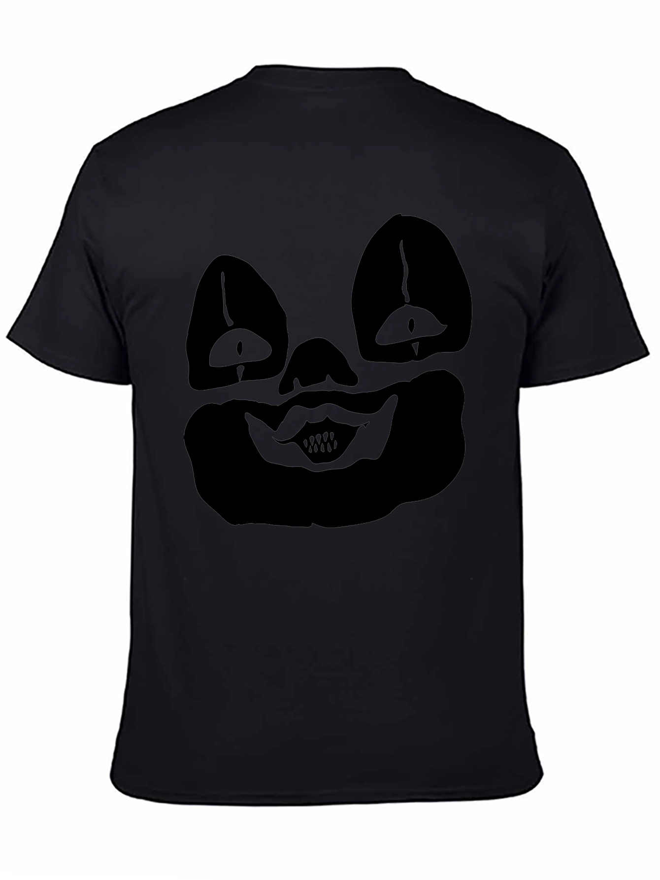 Creepy Clown Face Graphic Black T-Shirt