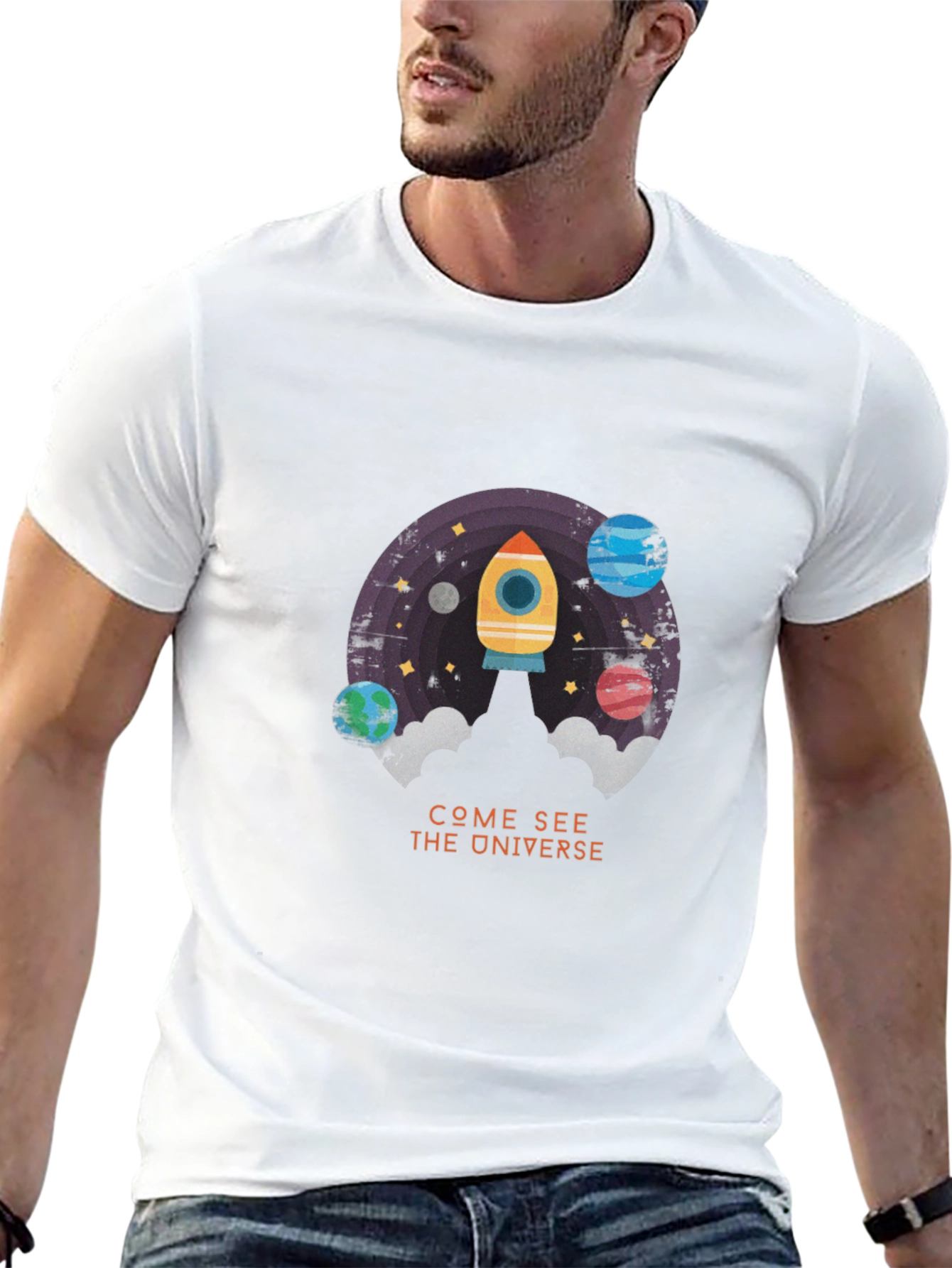 Universe Rocket Graphic Tee