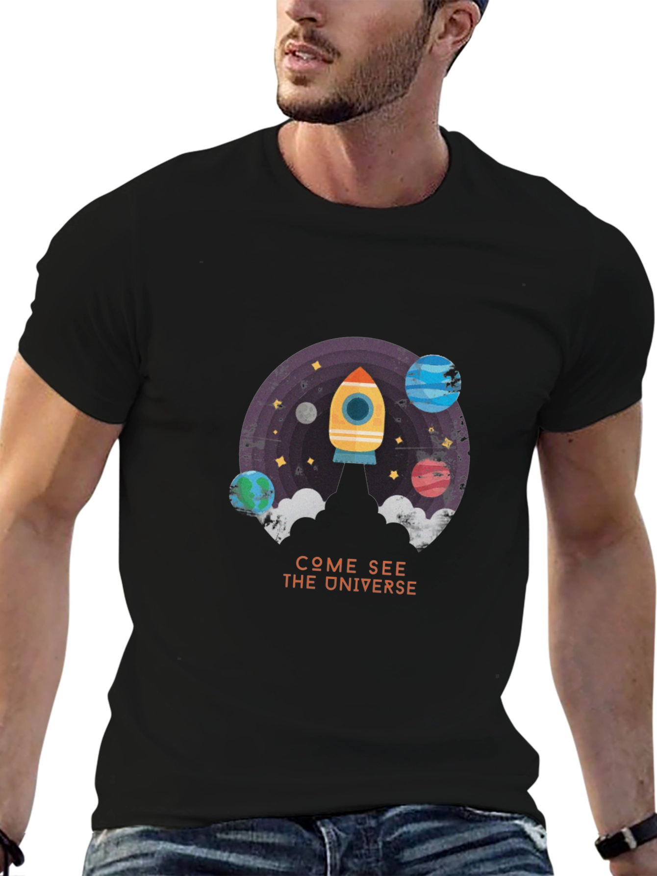 Universe Rocket Graphic Tee