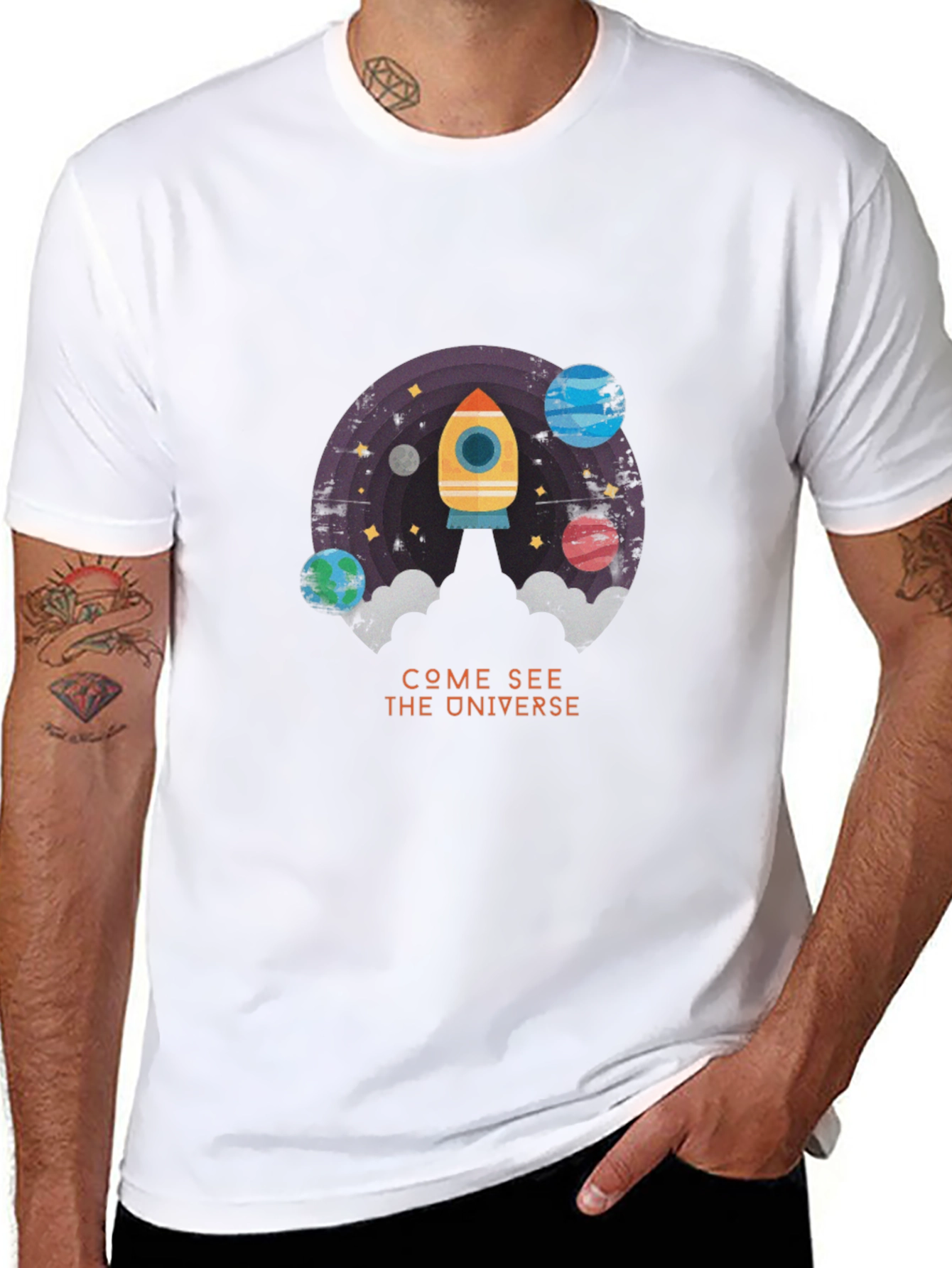 Universe Rocket Graphic Tee
