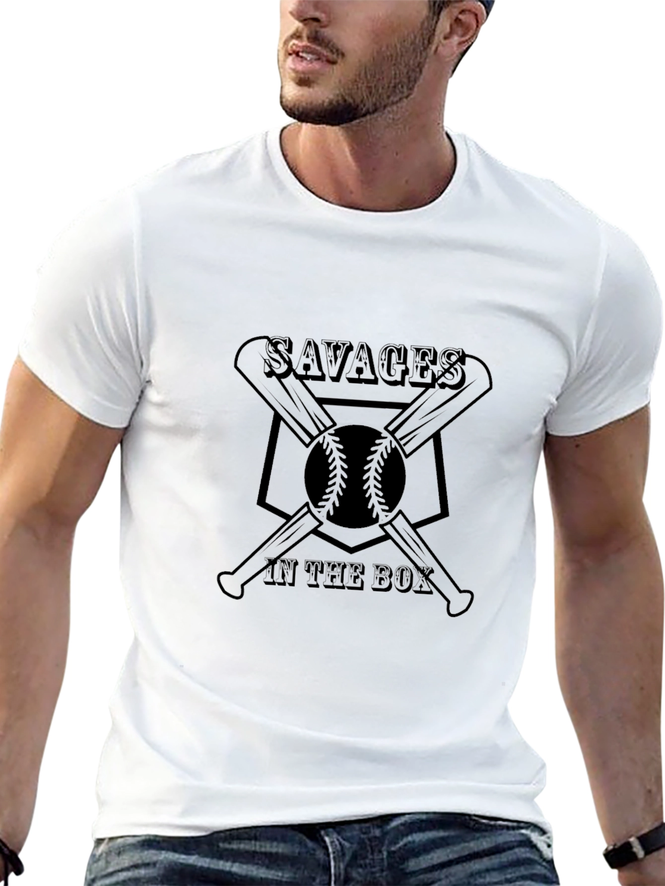 Savages in the Box Baseball T-Shirt