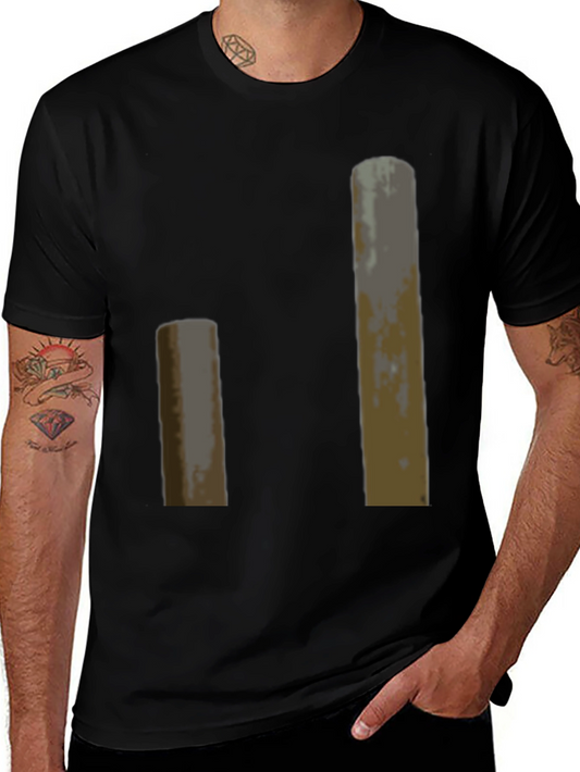 Rustic Pillar Graphic Tee - Modern Minimalist Design