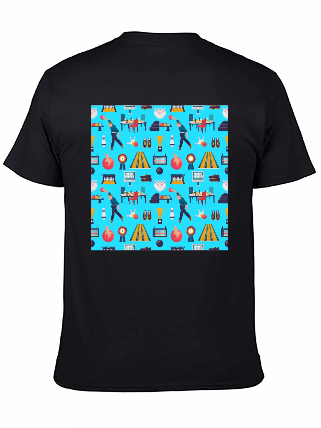 Bowling Pattern T-Shirt - Unique Design Comfortable Fit