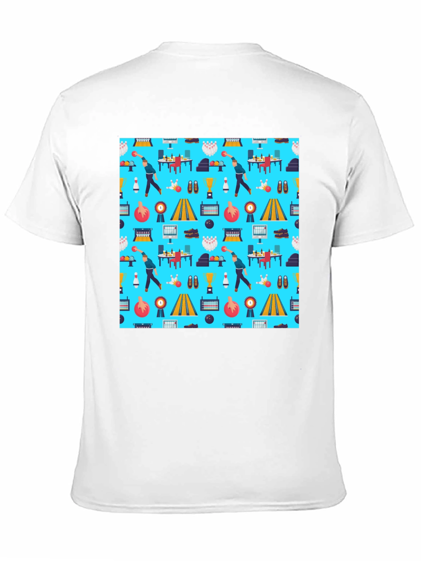 Bowling Pattern T-Shirt - Unique Design Comfortable Fit