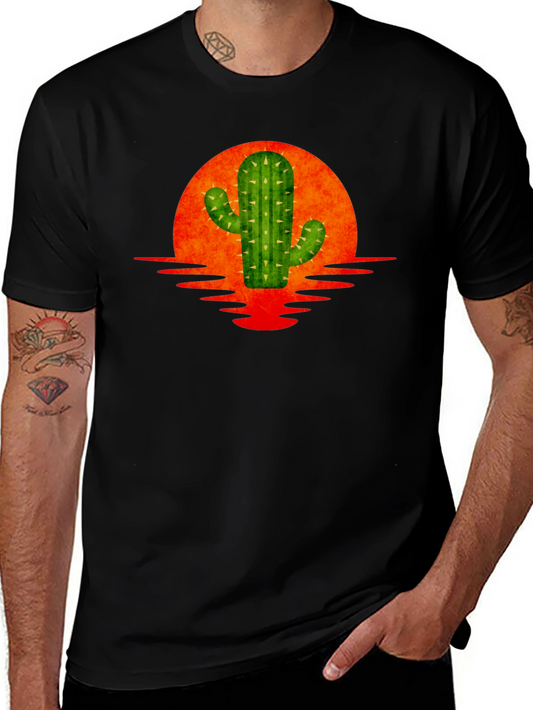 Cactus Sunset Graphic Tee - Black