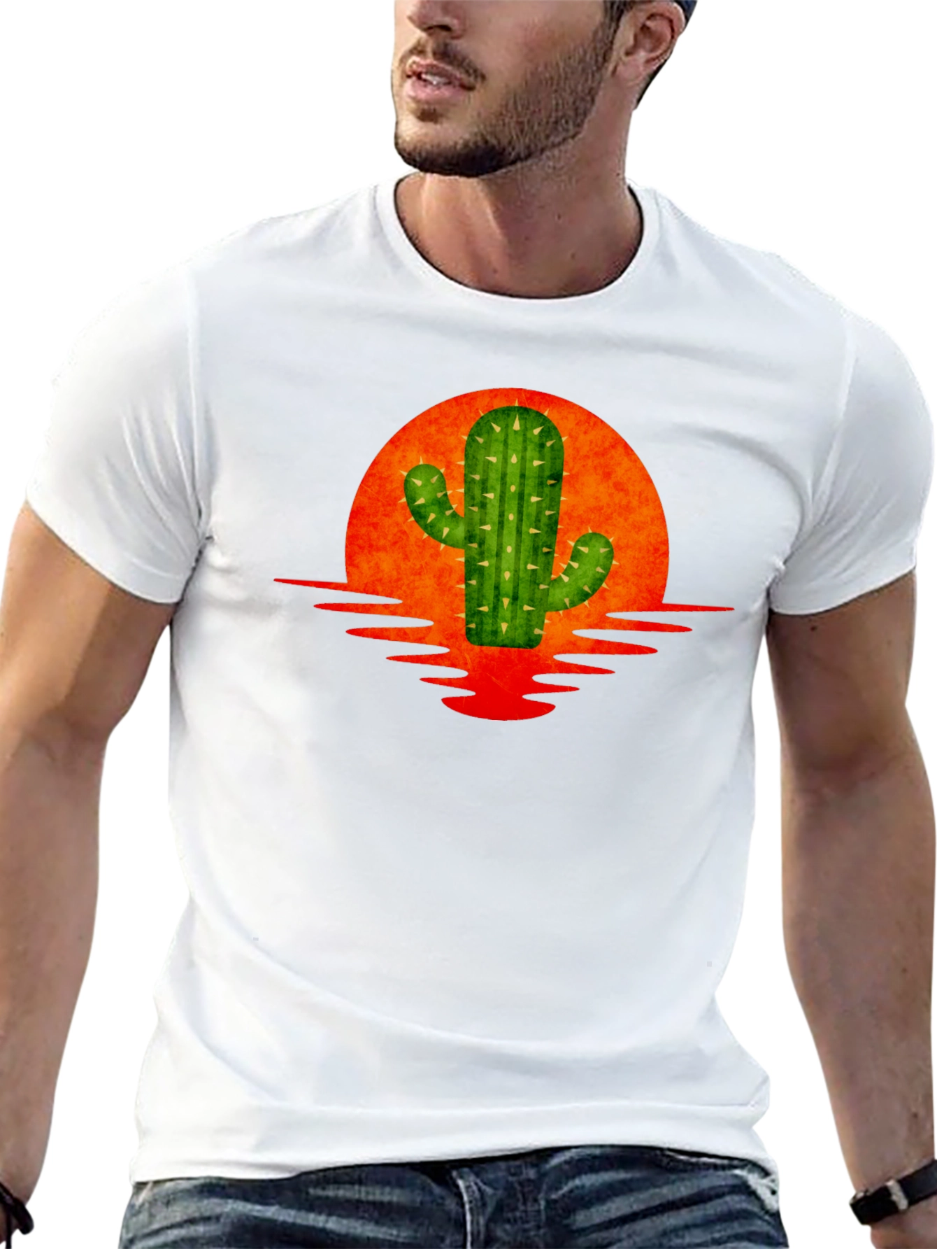 Cactus Sunset Graphic Tee - Black