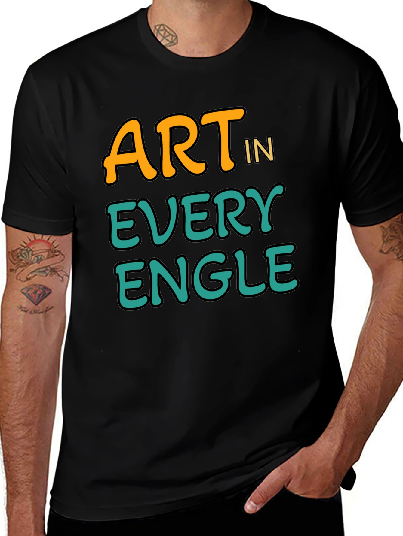 Art In Every Angle Black T-Shirt