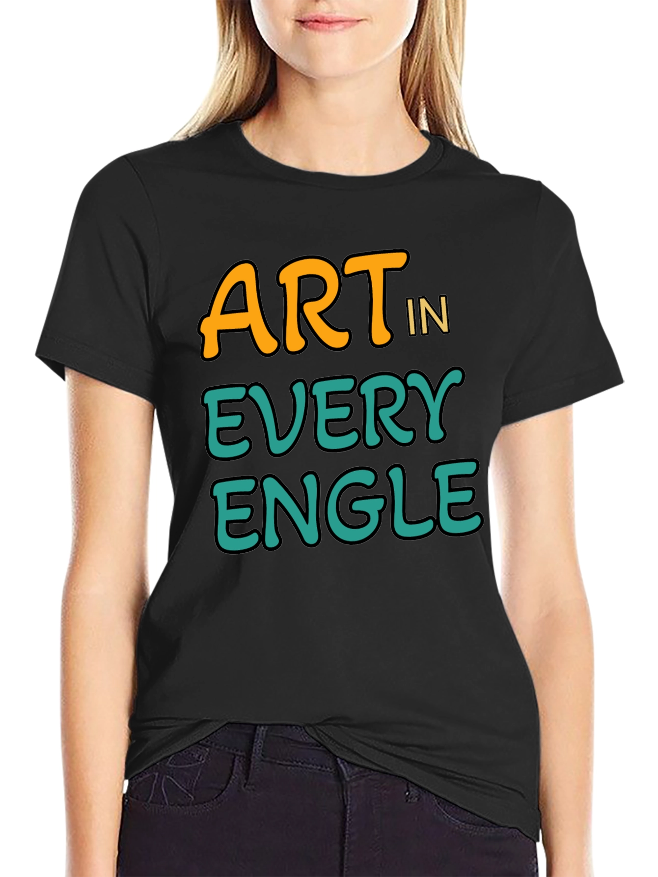 Art In Every Angle Black T-Shirt