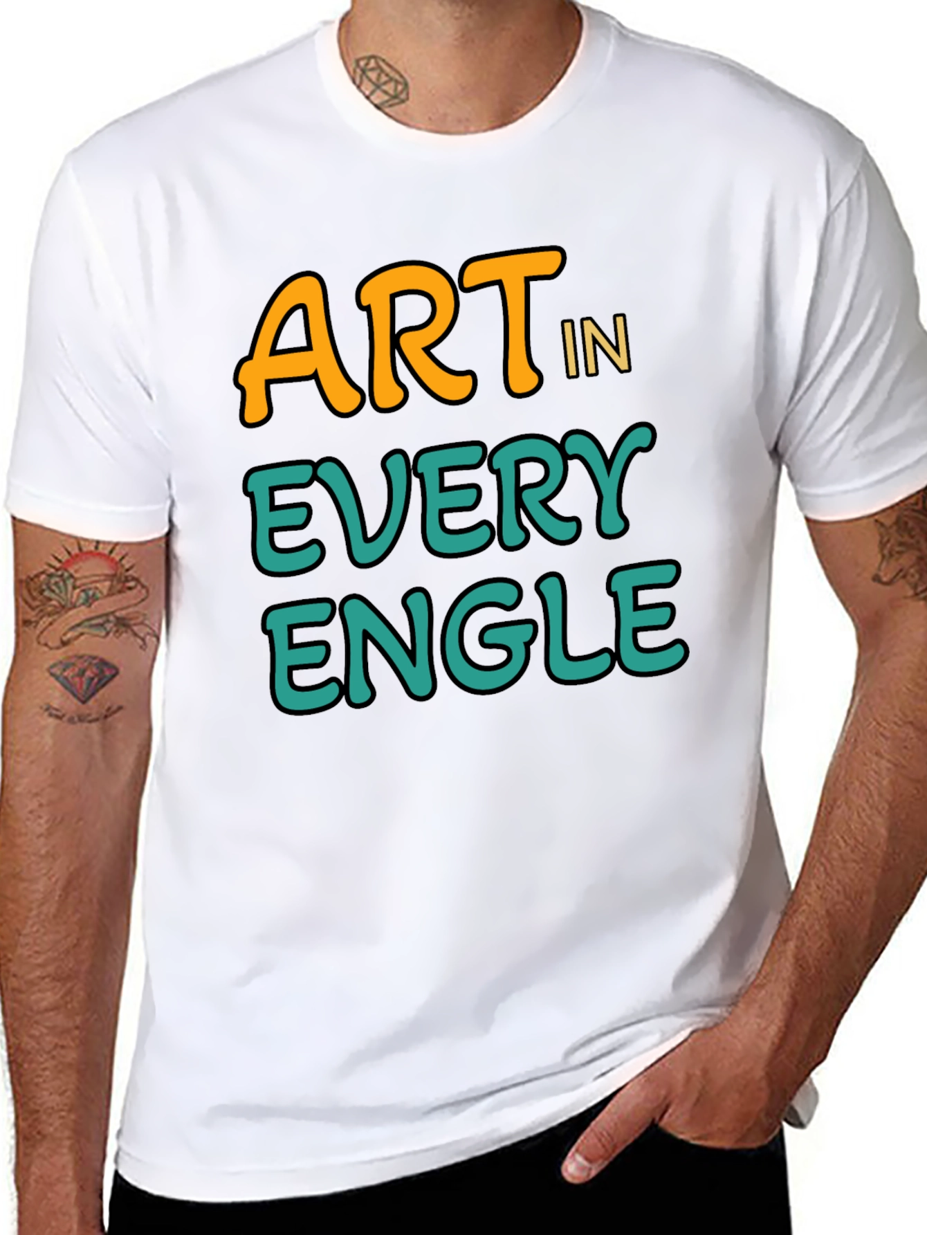 Art In Every Angle Black T-Shirt