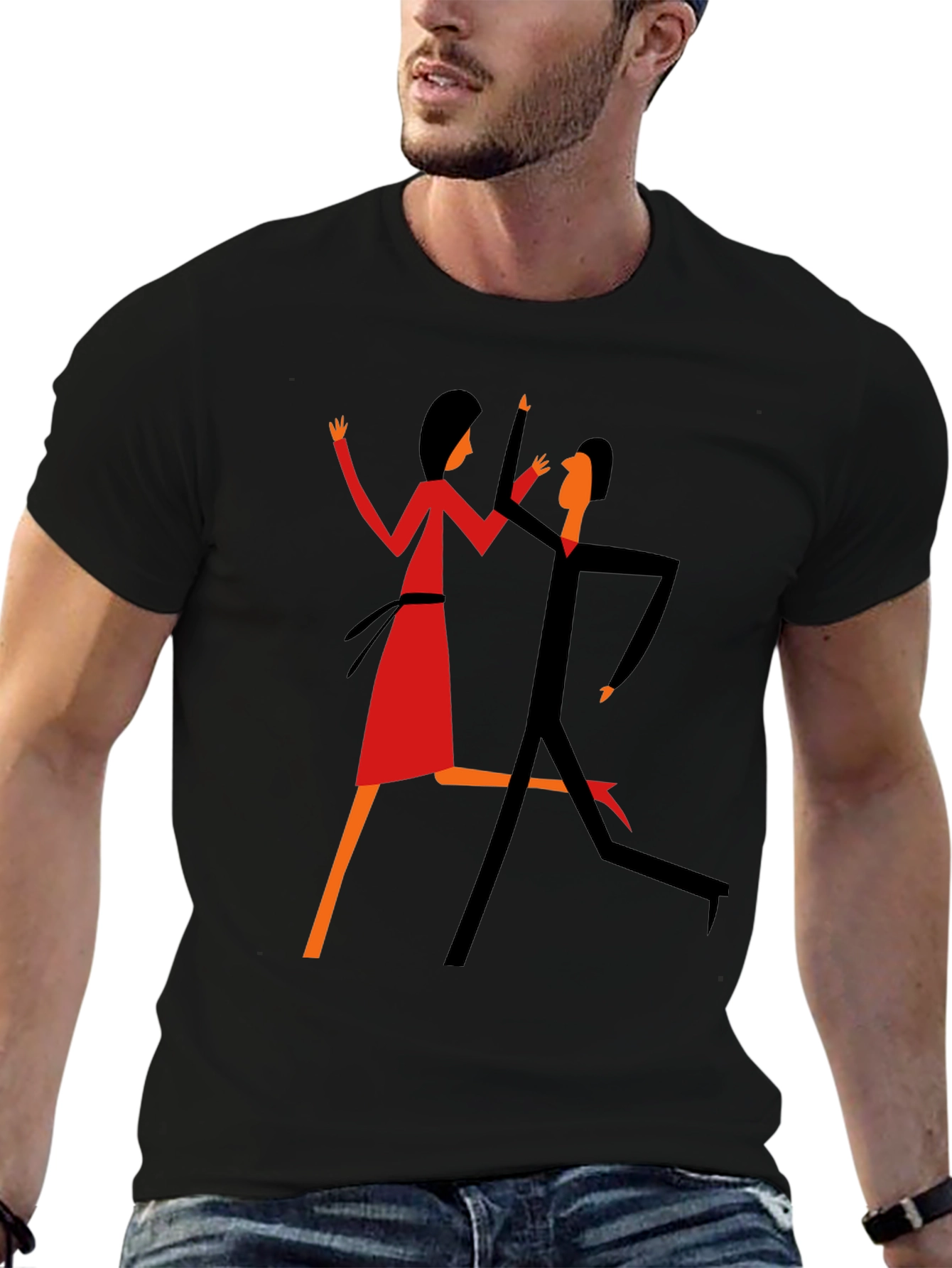 Abstract Dance T-Shirt: Unique Graphic Tee