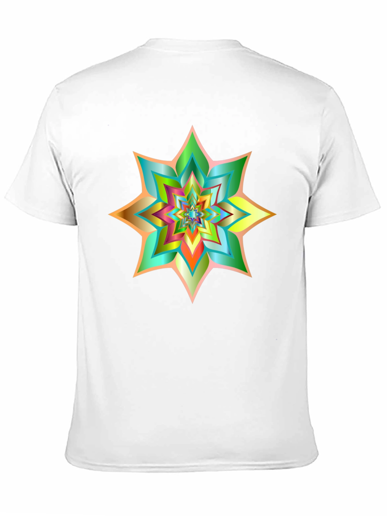 Abstract Geometric Starburst Graphic Tee