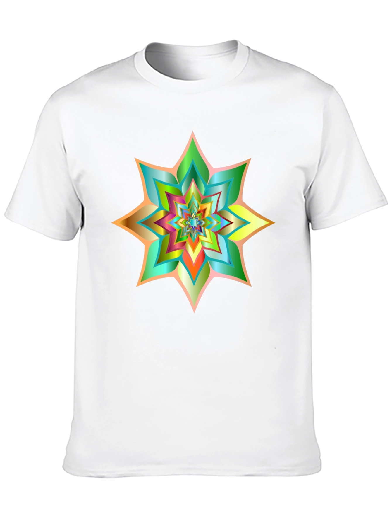 Abstract Geometric Starburst Graphic Tee