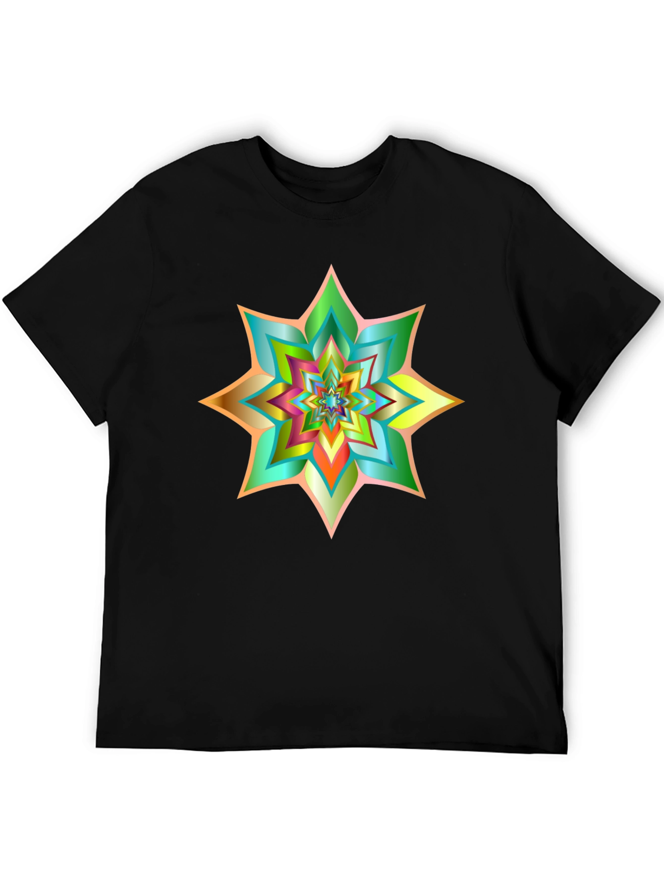 Abstract Geometric Starburst Graphic Tee