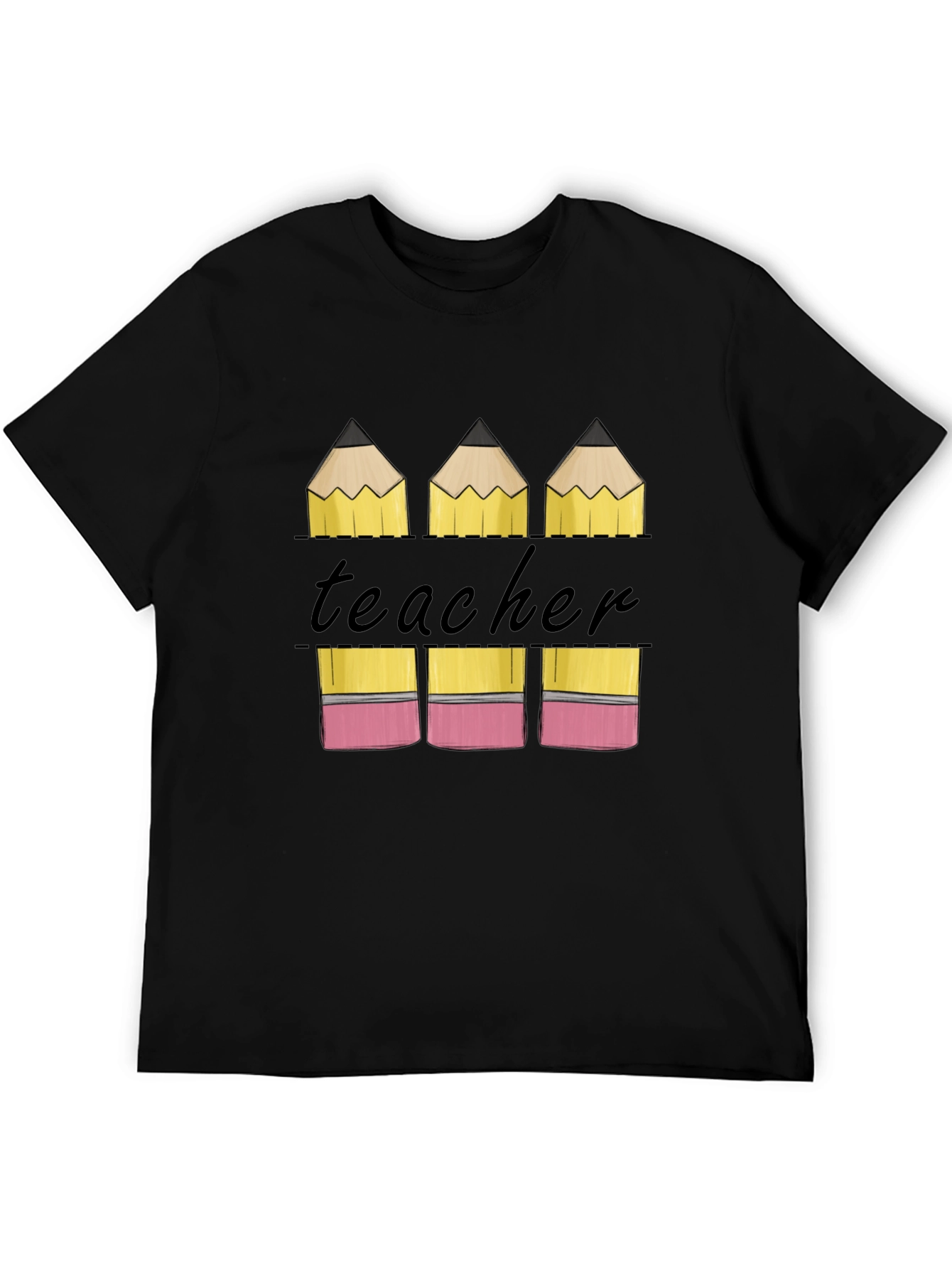 Teacher Pencil Graphic T-Shirt - Back to School Tee