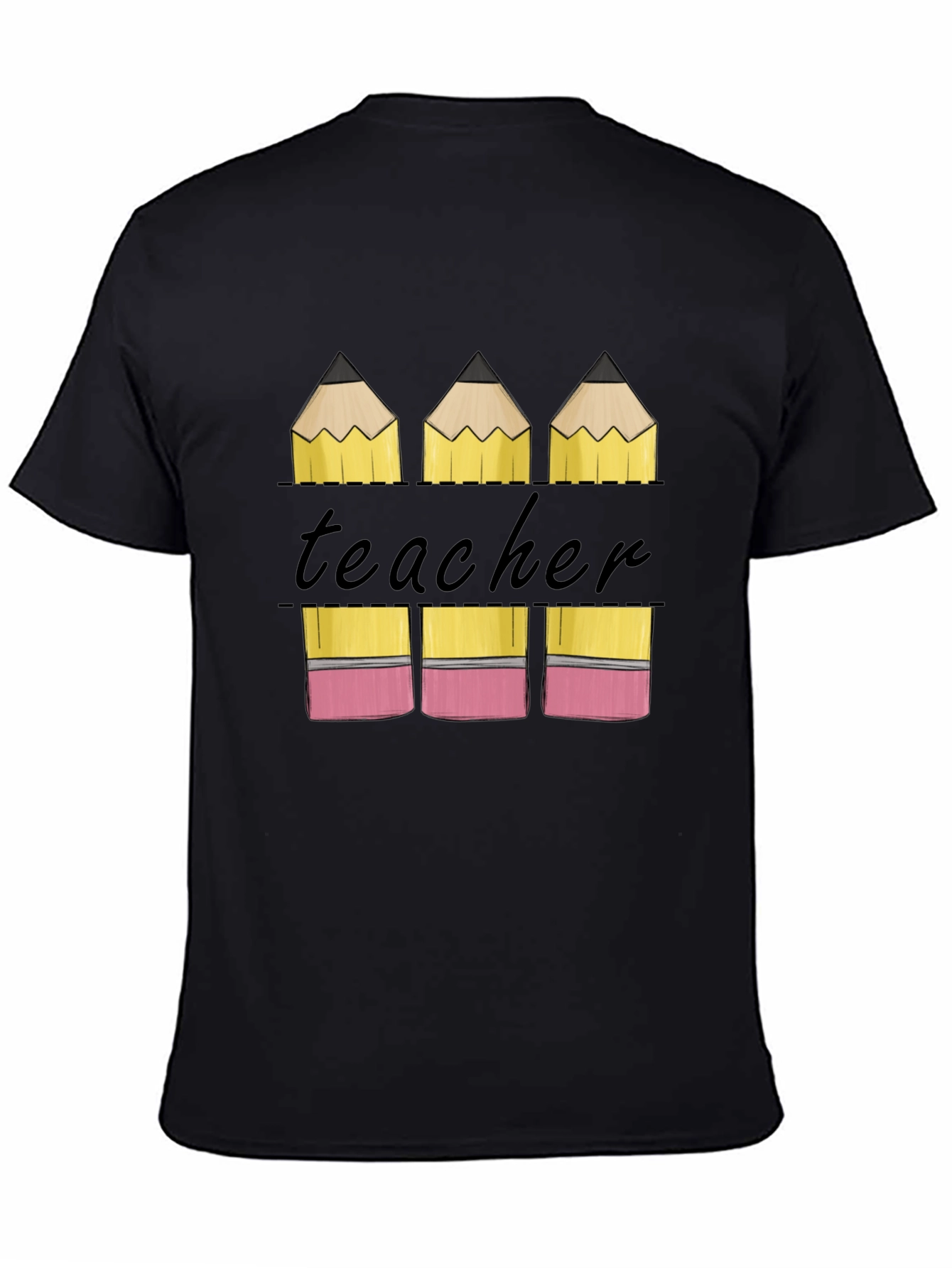 Teacher Pencil Graphic T-Shirt - Back to School Tee