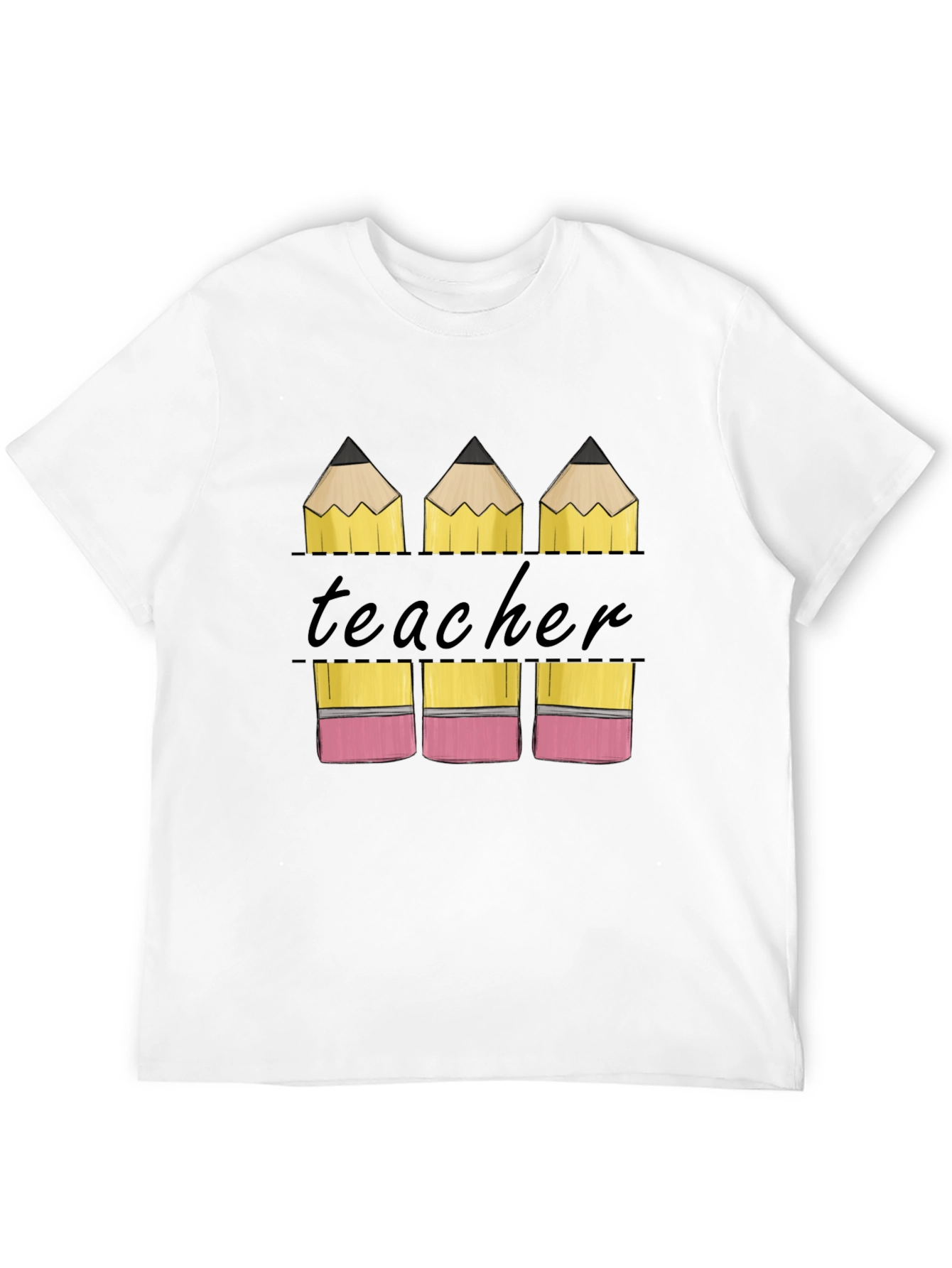 Teacher Pencil Graphic T-Shirt - Back to School Tee
