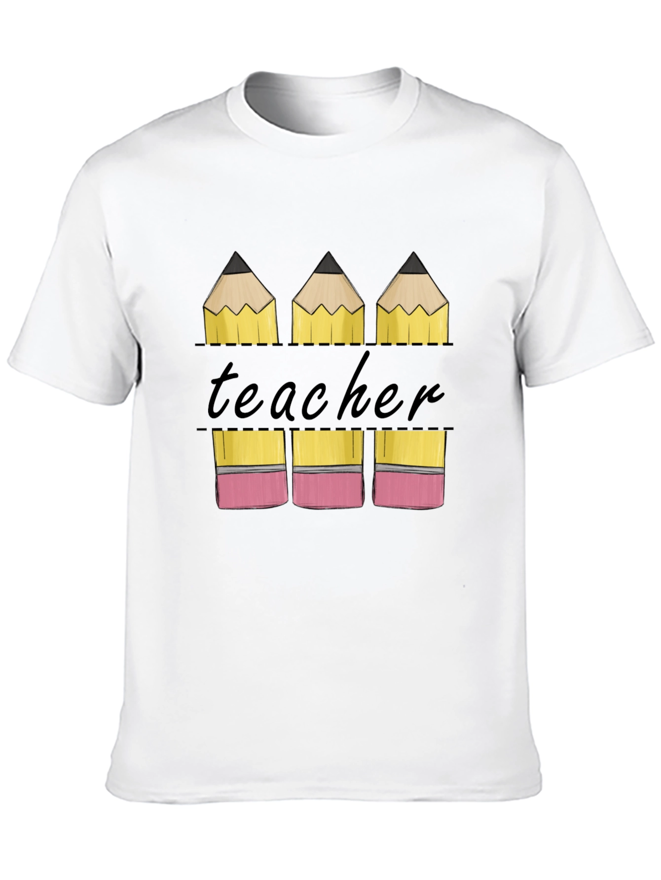 Teacher Pencil Graphic T-Shirt - Back to School Tee
