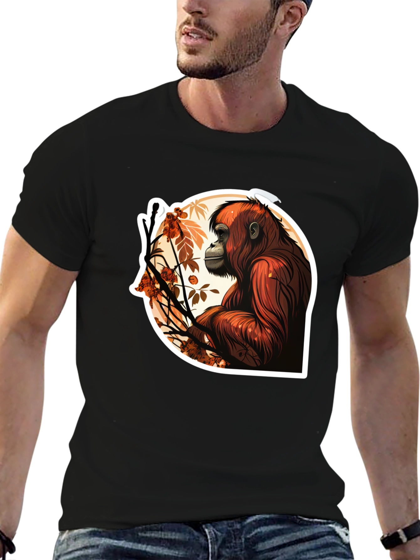 Orangutan Graphic T-Shirt - Stylish Animal Print