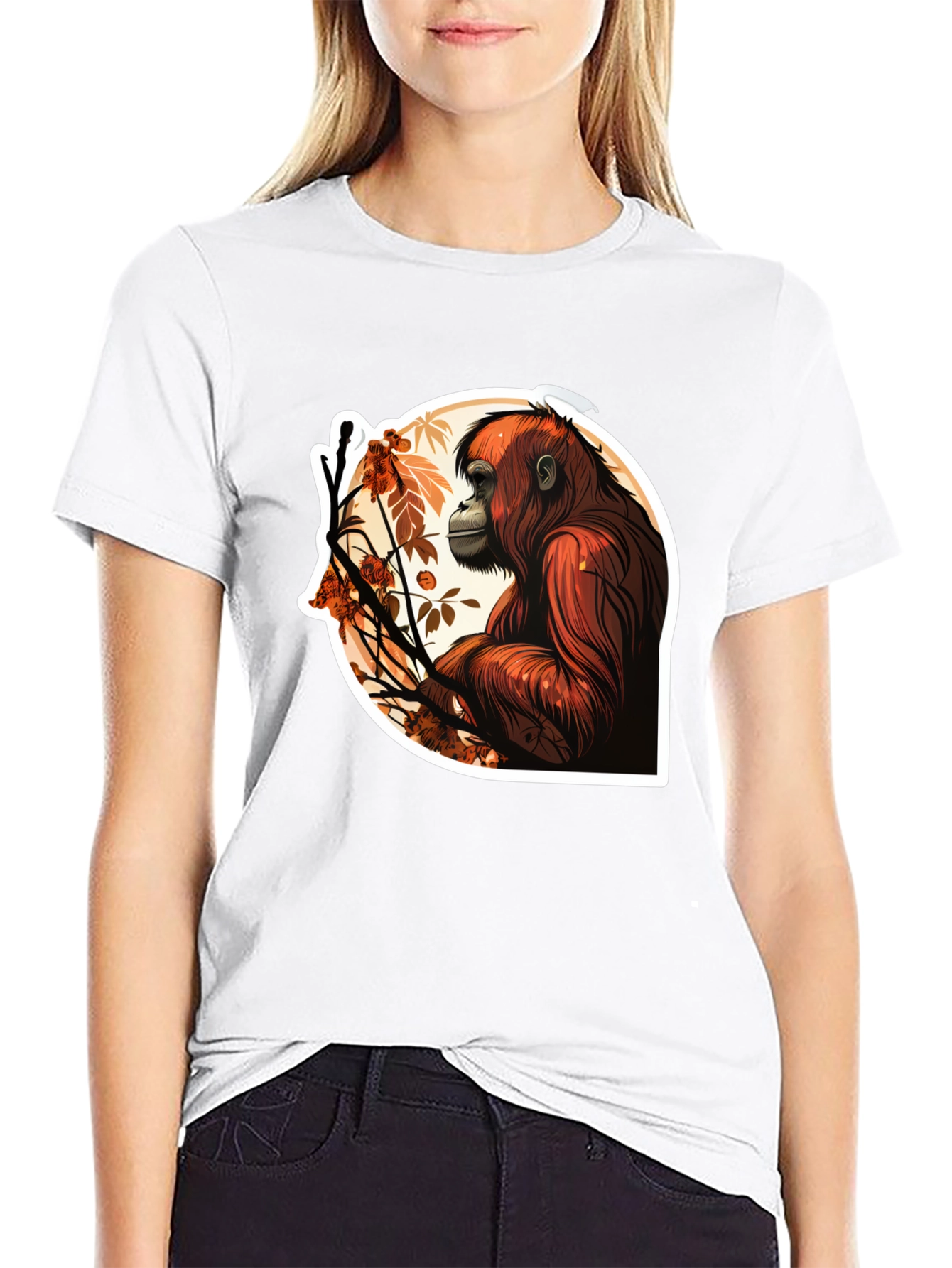 Orangutan Graphic T-Shirt - Stylish Animal Print