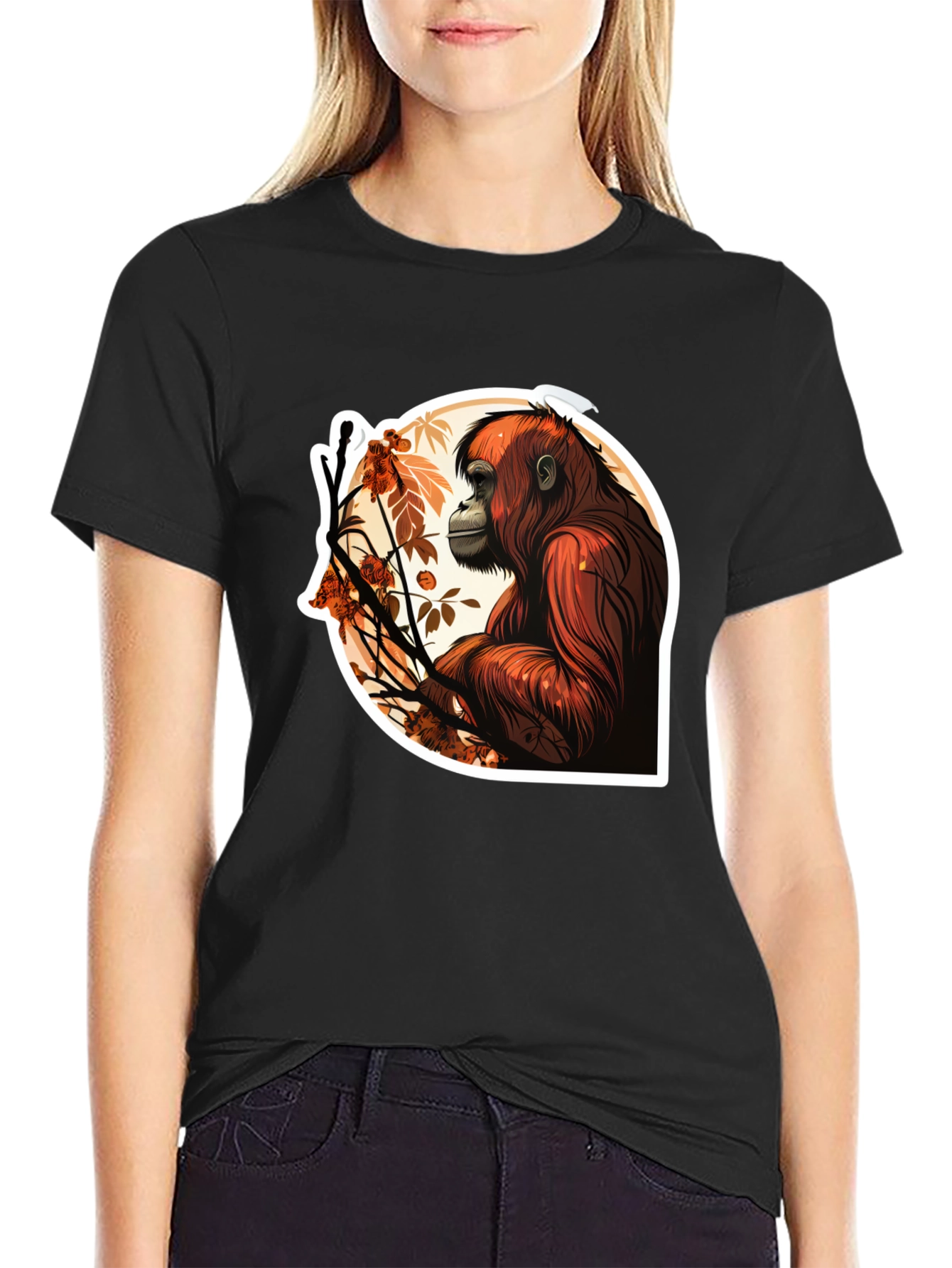 Orangutan Graphic T-Shirt - Stylish Animal Print