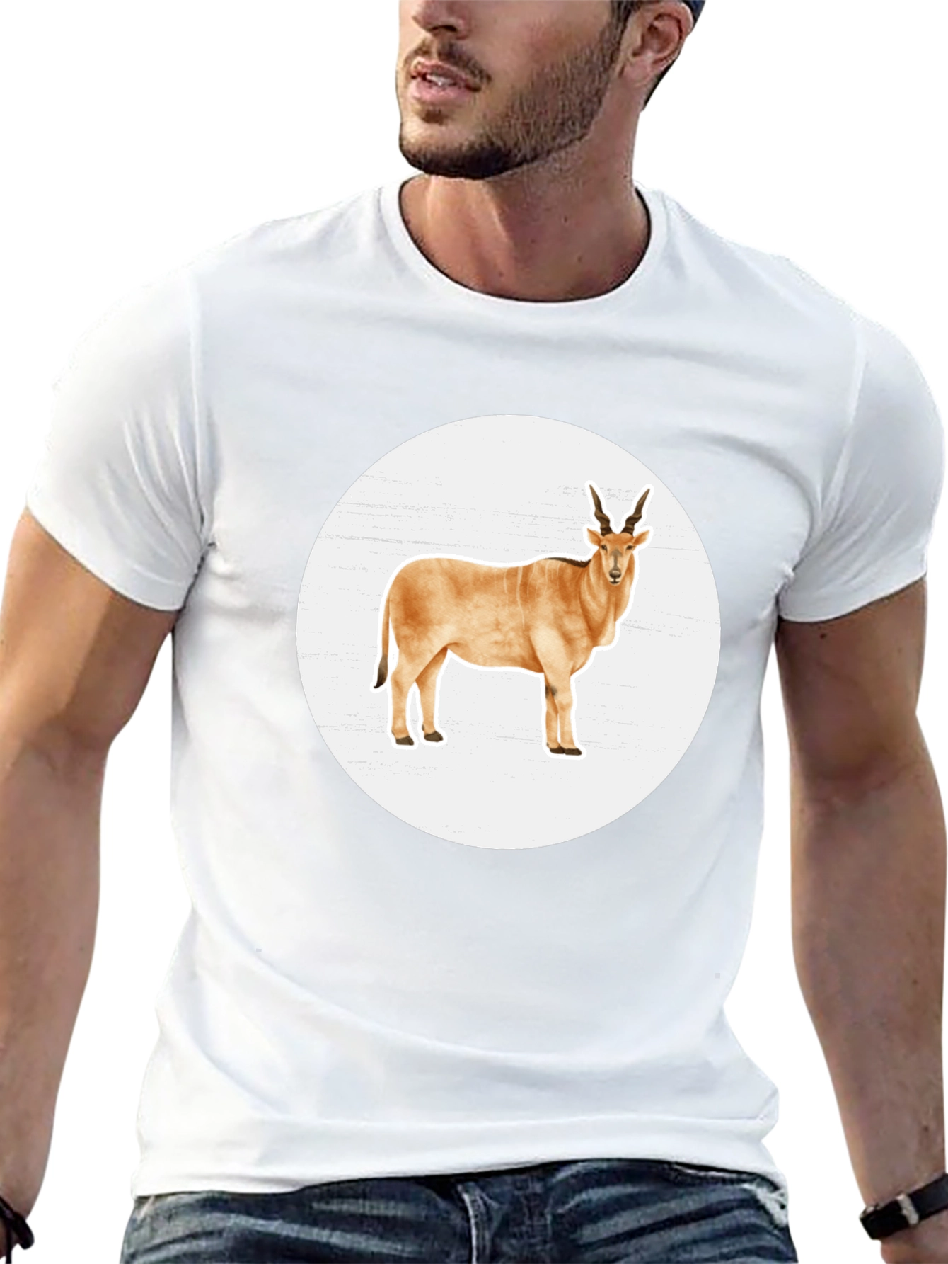 Antelope Graphic T-Shirt - Stylish Animal Print Tee