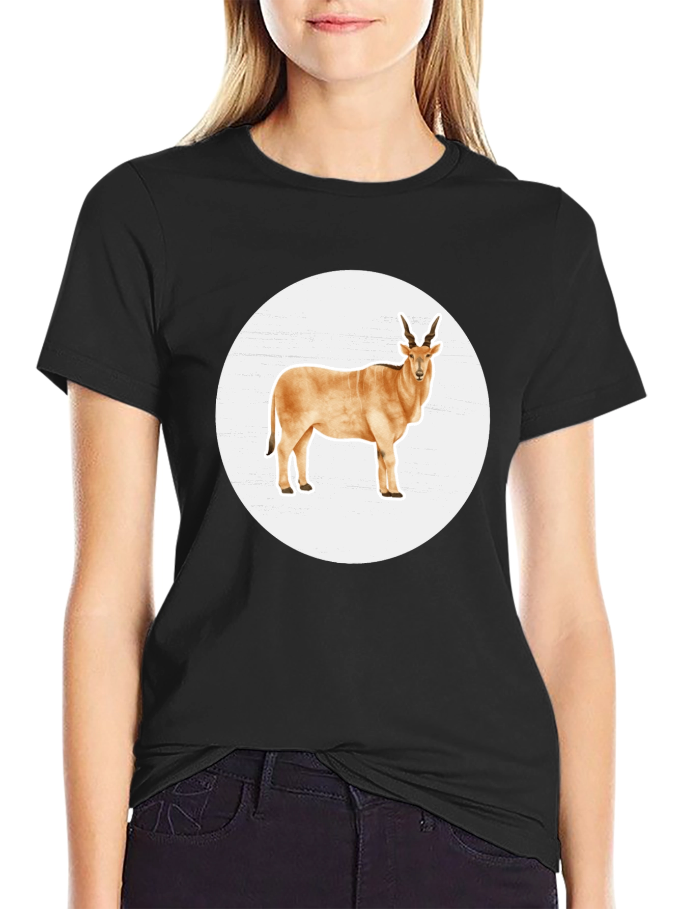Antelope Graphic T-Shirt - Stylish Animal Print Tee