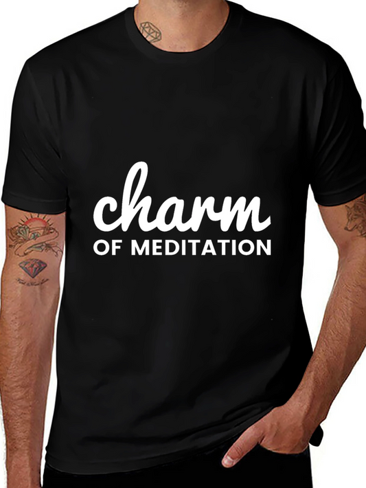 Charm of Meditation Black Graphic Tee