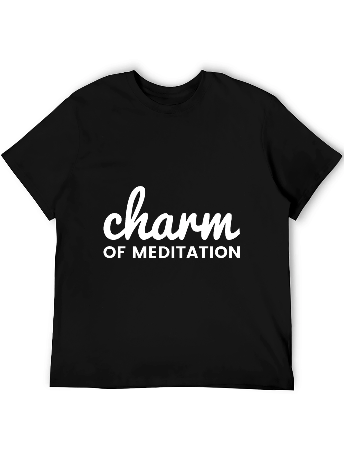 Charm of Meditation Black Graphic Tee