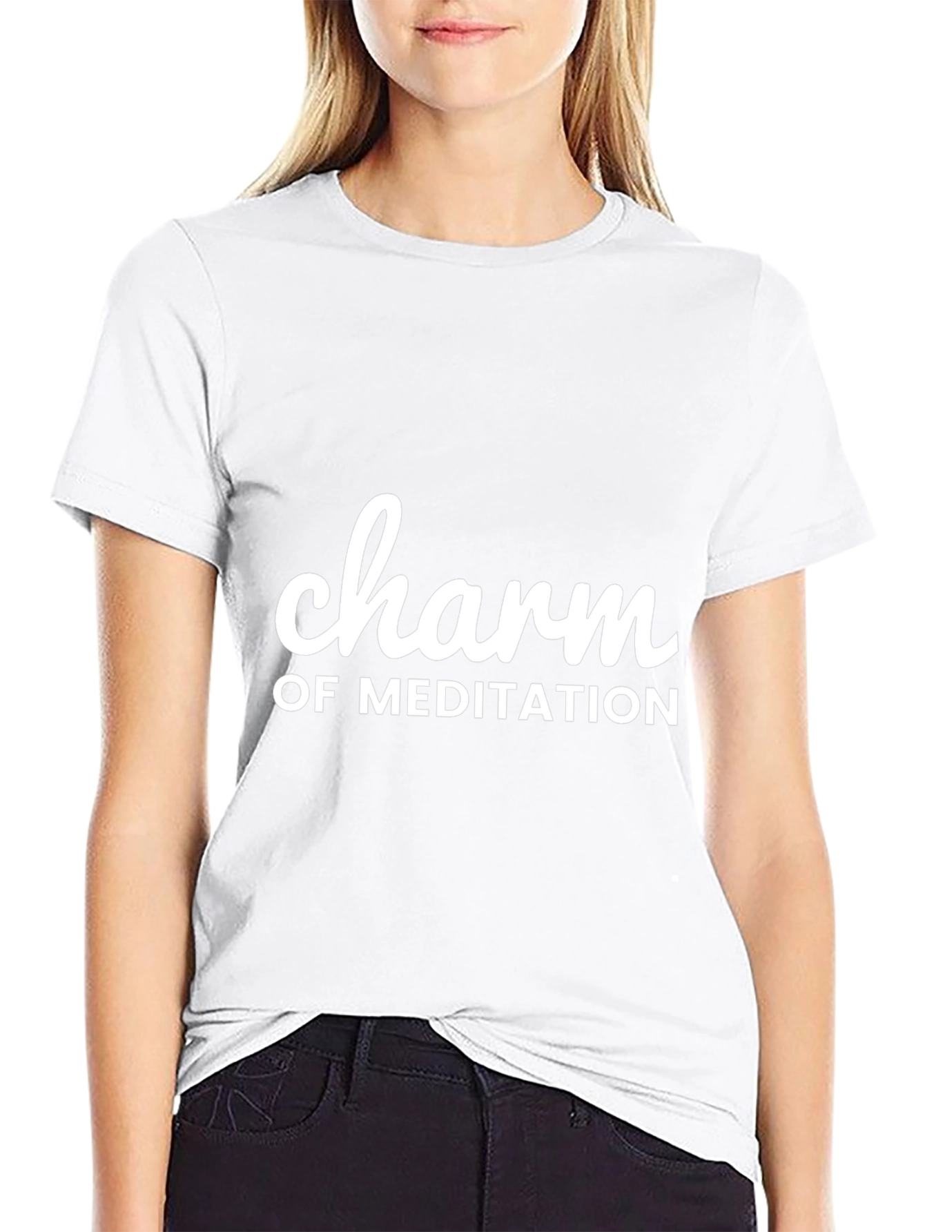 Charm of Meditation Black Graphic Tee