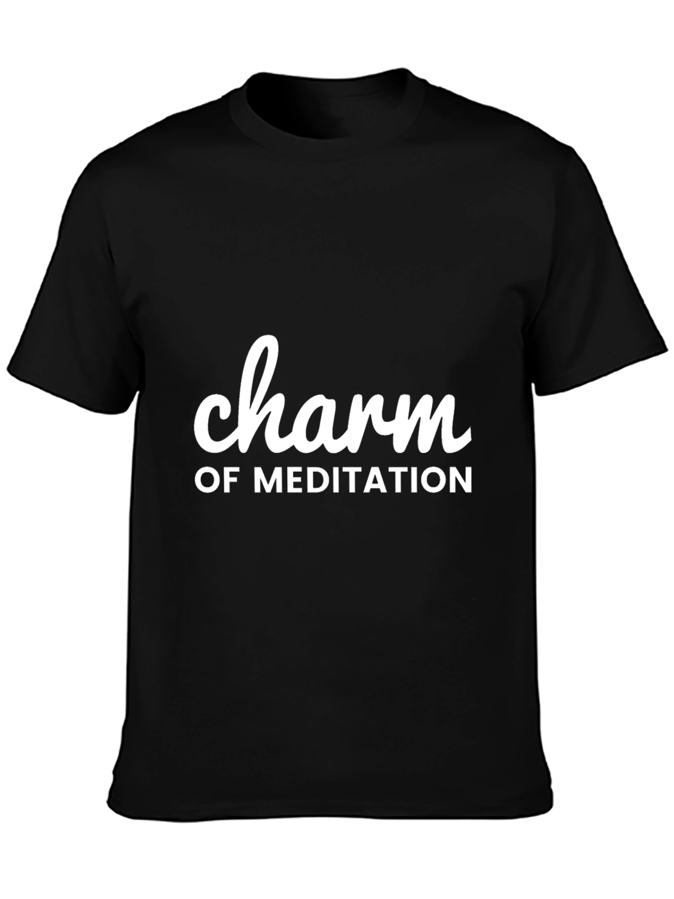 Charm of Meditation Black Graphic Tee