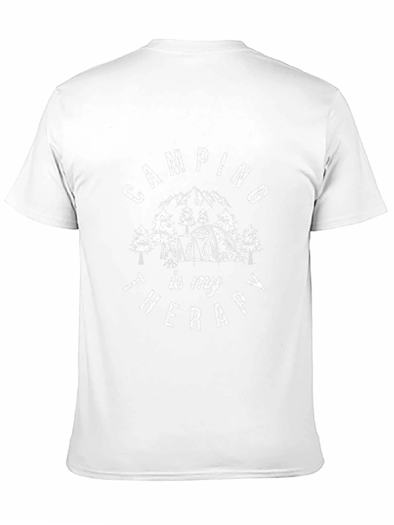Camping is My Therapy Graphic Tee - Black